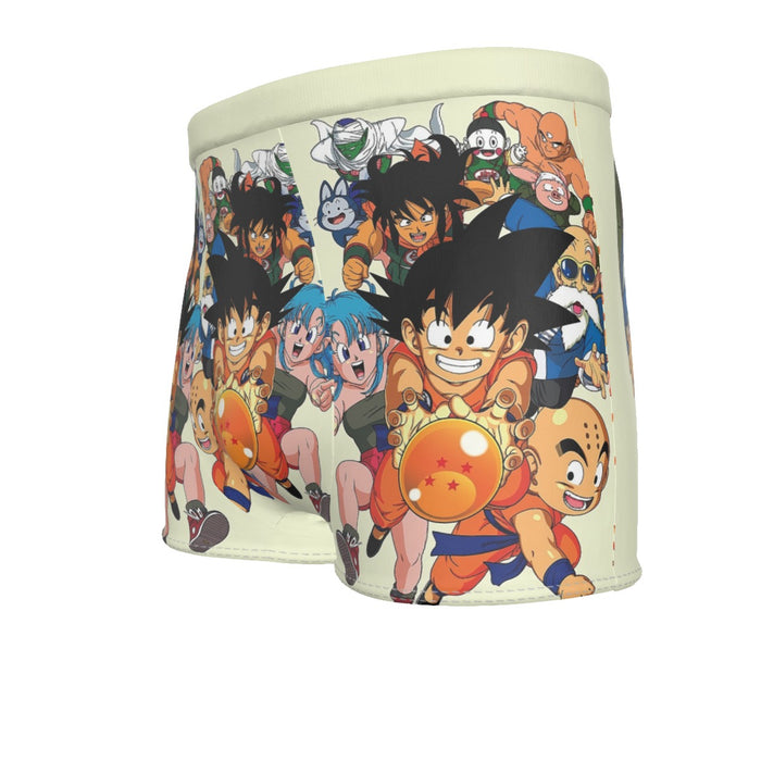 DBZ Kid Goku Master Roshi Bulma Krillin Chasing Dragon Ball Funny Men's Boxer Briefs