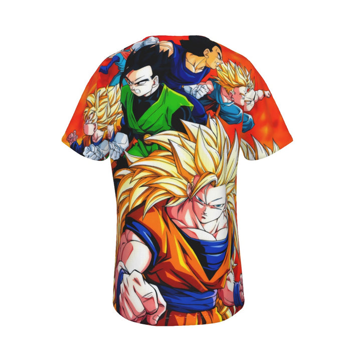 Dragon Ball Goku Super Saiyan 3 Vegeta Gohan Trending Design T-Shirt