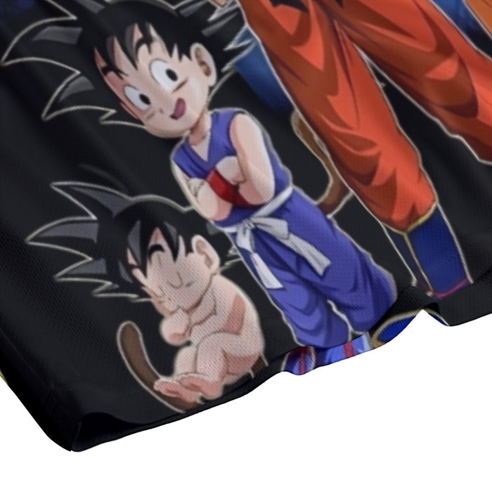 Dragon Ball Z Cool Goku Super Saiyan Transformation Mesh Shorts