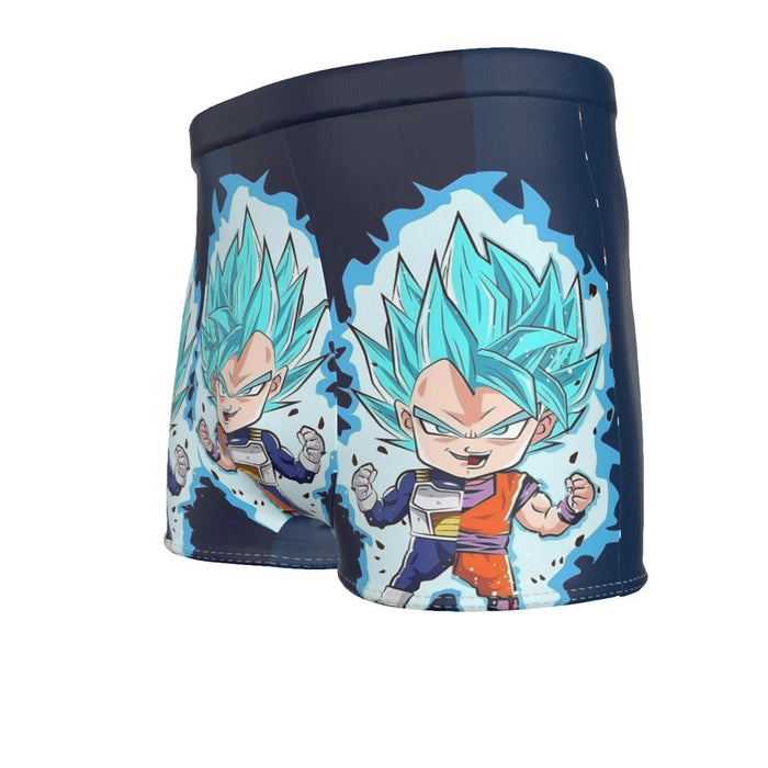 DBZ Goku Vegeta SSGSS God Blue Super Saiyan Chibi Sketch Men's Boxer Briefs