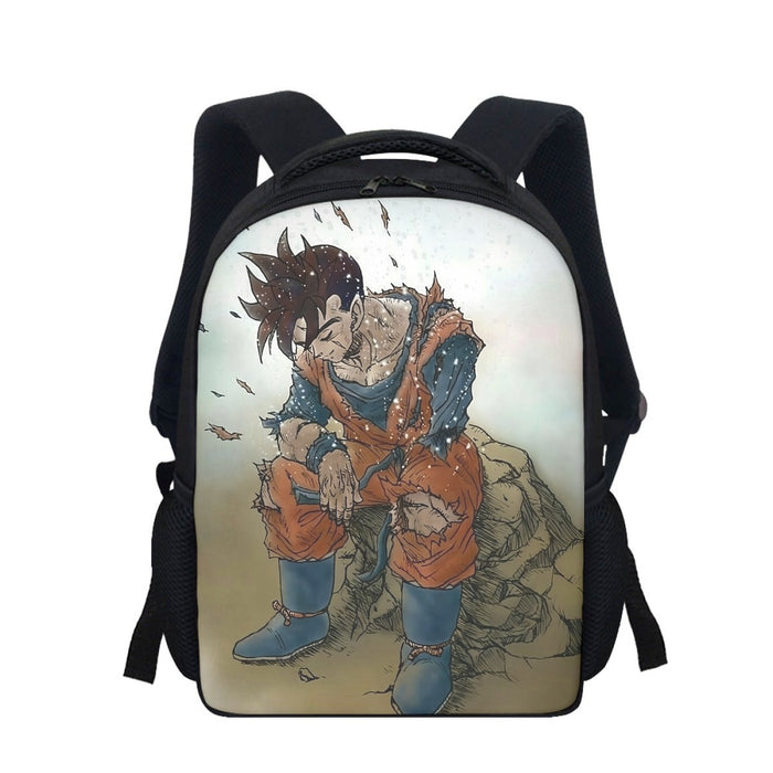 Dragon Ball Gohan Exhausted Sad Simple Design Vintage Streetwear Backpack