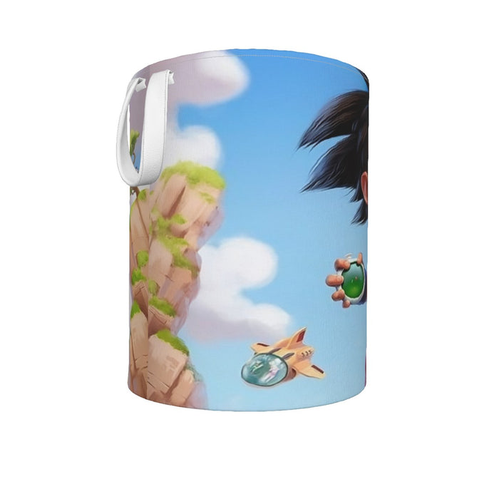 Dragon Ball Goku Kid Ride Flying Nimbus Cute Dope Streetwear Laundry Basket