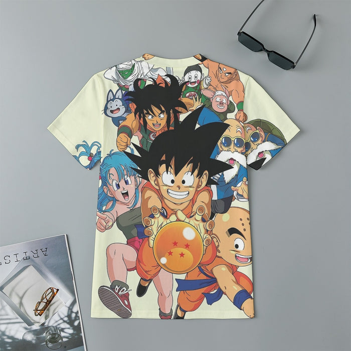 DBZ Kid Goku Master Roshi Bulma Krillin Chasing Dragon Ball Funny Kids T-Shirt