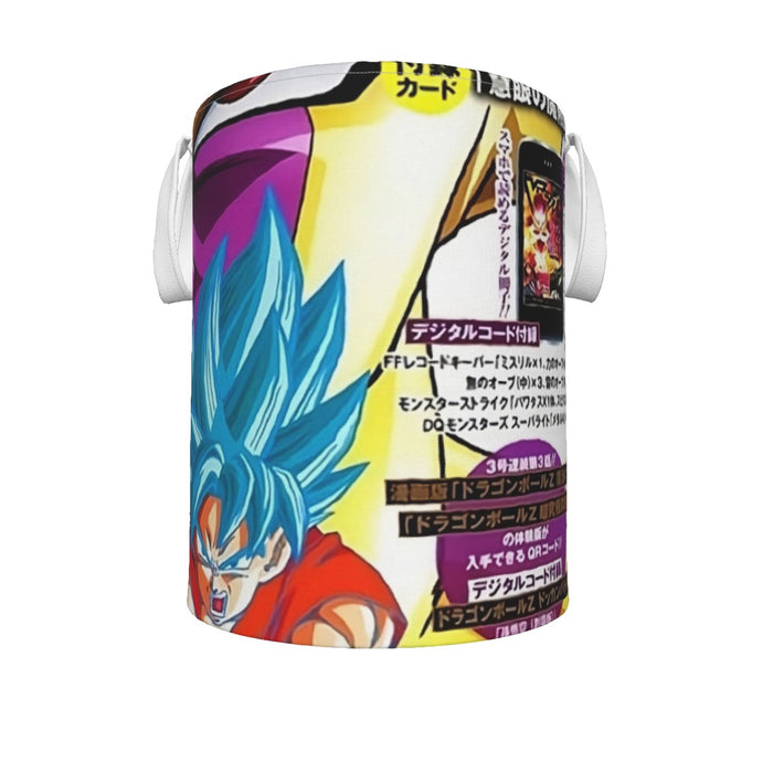 Golden Frieza Super Saiyan God Goku Vegeta Blue Hair 3D Laundry Basket