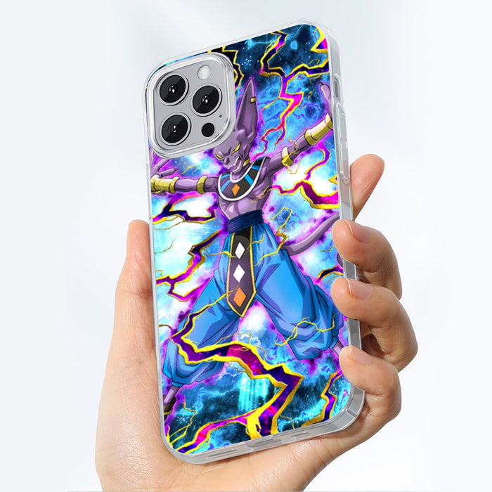 Dragon Ball Super Beerus Destruction God Egyptian Cat Vibrant Design Iphone 14 Case