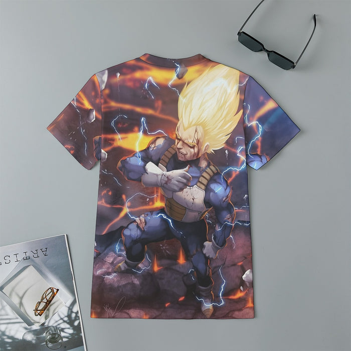Dragon Ball Z Vegeta Super Saiyan Lightning Custom Kids T-Shirt
