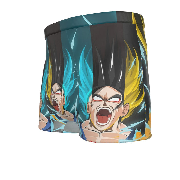 Dragon Ball Goku Super Saiyan Triple Blue God SSGSS Hand Drawing Style Men's Boxer Briefs