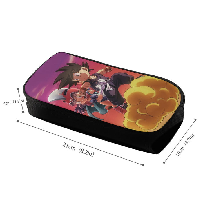 Kid Goku & Chichi Flying on Golden Cloud 3D Pencil Bag