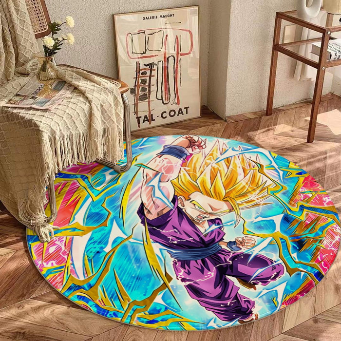 Teen Gohan Dragon Ball Full Tilt Kamehameha Super Saiyan 2 Round Mat