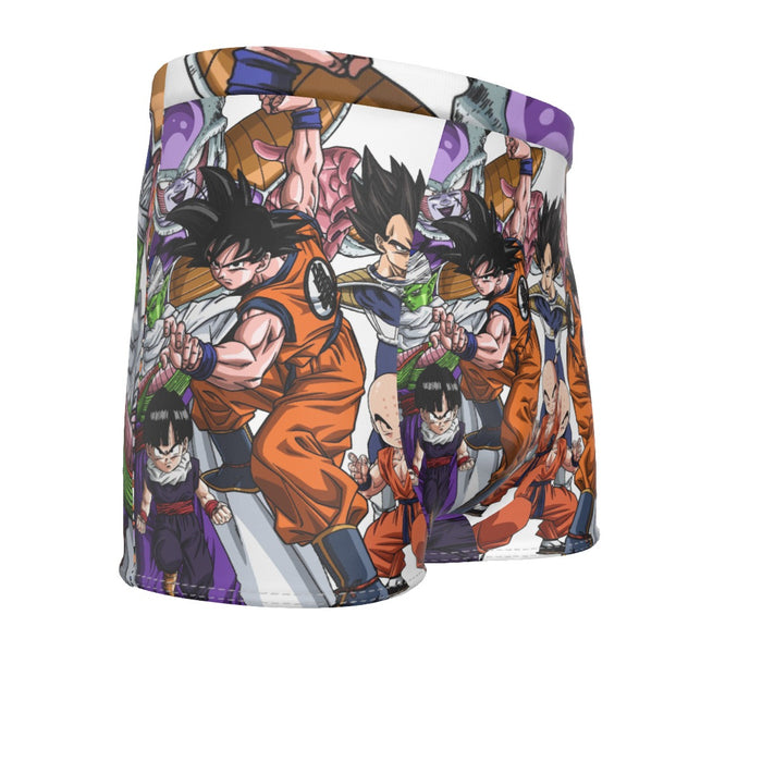 DBZ Goku Fighting Stance Gohan Piccolo Krillin Vegeta Frieza Color Men's Boxer Briefs