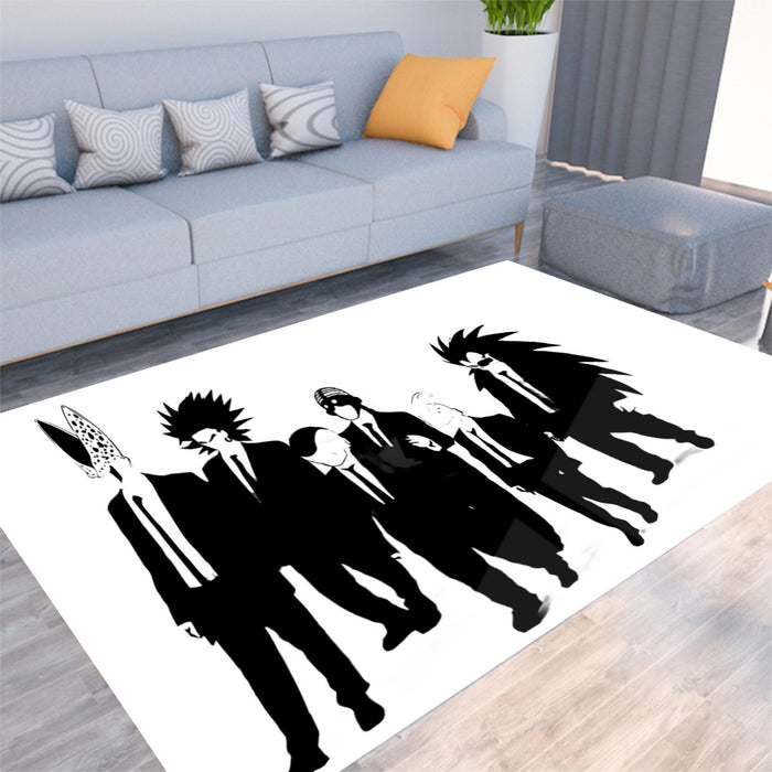 Dragon Ball Characters With Reservoir Dogs Movie Pose Rug