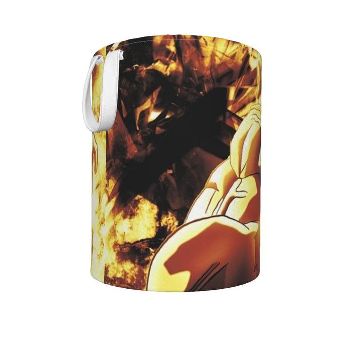 Dragon Ball Z Dope Majin Vegeta Grin Yellow Aura Laundry Basket