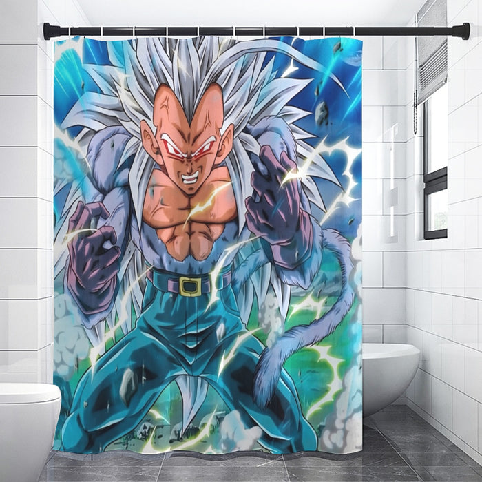 Dragon Ball Vegeta Super Saiyan 4 Ultra Instinct Epic Shower Curtain