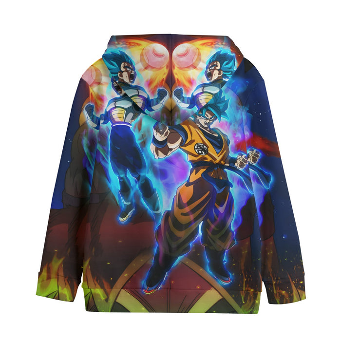 DBZ Legendary Broly Son Goku Vegeta Super Saiyan Blue Kids' Hoodie