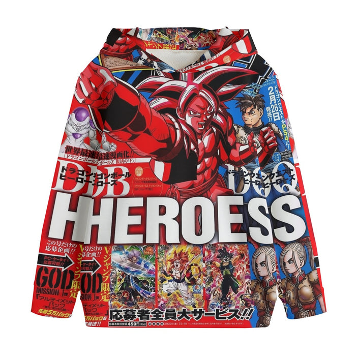 Japan Magazine Full Cover Gogeta Heroe SSJ4 Stylish 3D Kids' Hoodie