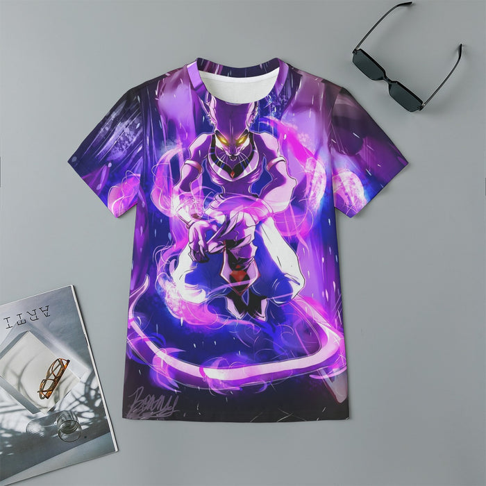 DBZ Mighty Destruction God Beerus Egyptian Cat Sport Design Kids T-Shirt