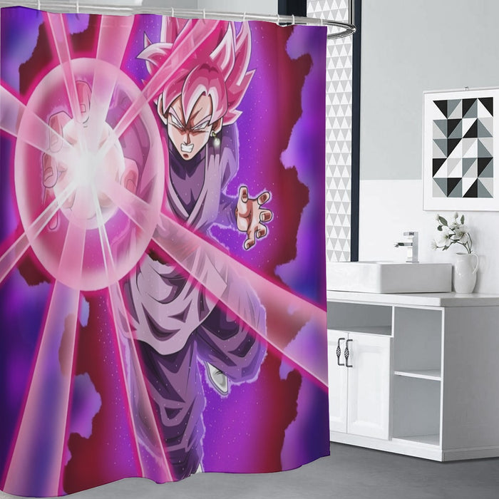 Goku Black Zamasu Super Saiyan Rose Powerful Aura Skills Dope Shower Curtain