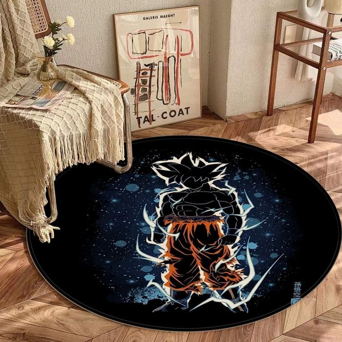 Dragon Ball Z Goku Ultra Instinct Shadow Round Mat