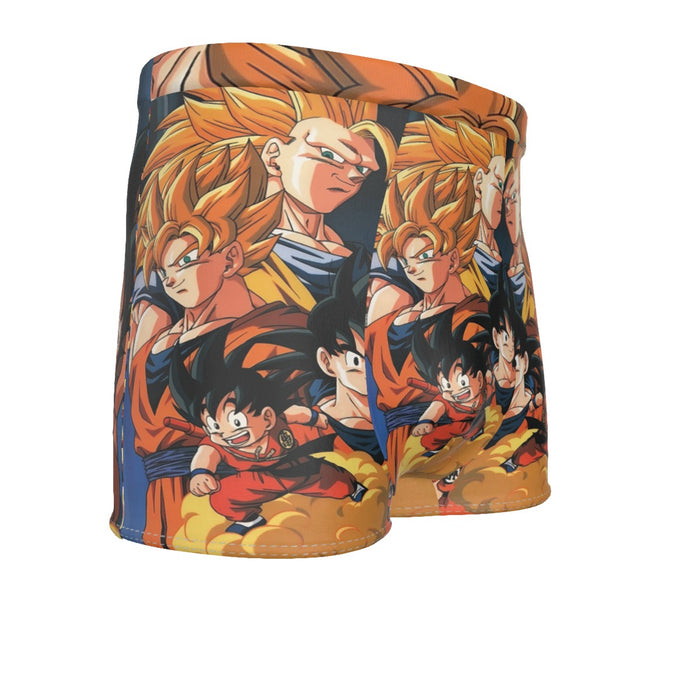Goku Evolution from Kid to SSJ3 Transformation Dopest 3D Men's Boxer Briefs