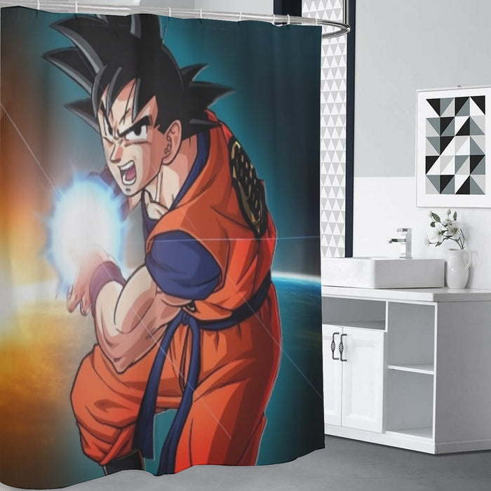 Goku Kamehameha Shower Curtain