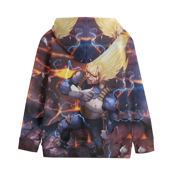 Dragon Ball Z Vegeta Super Saiyan Lightning Custom Kids' Hoodie