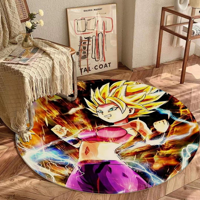 Dragon Ball Super Caulifla Super Saiyan 2 Epic Casual Round Mat