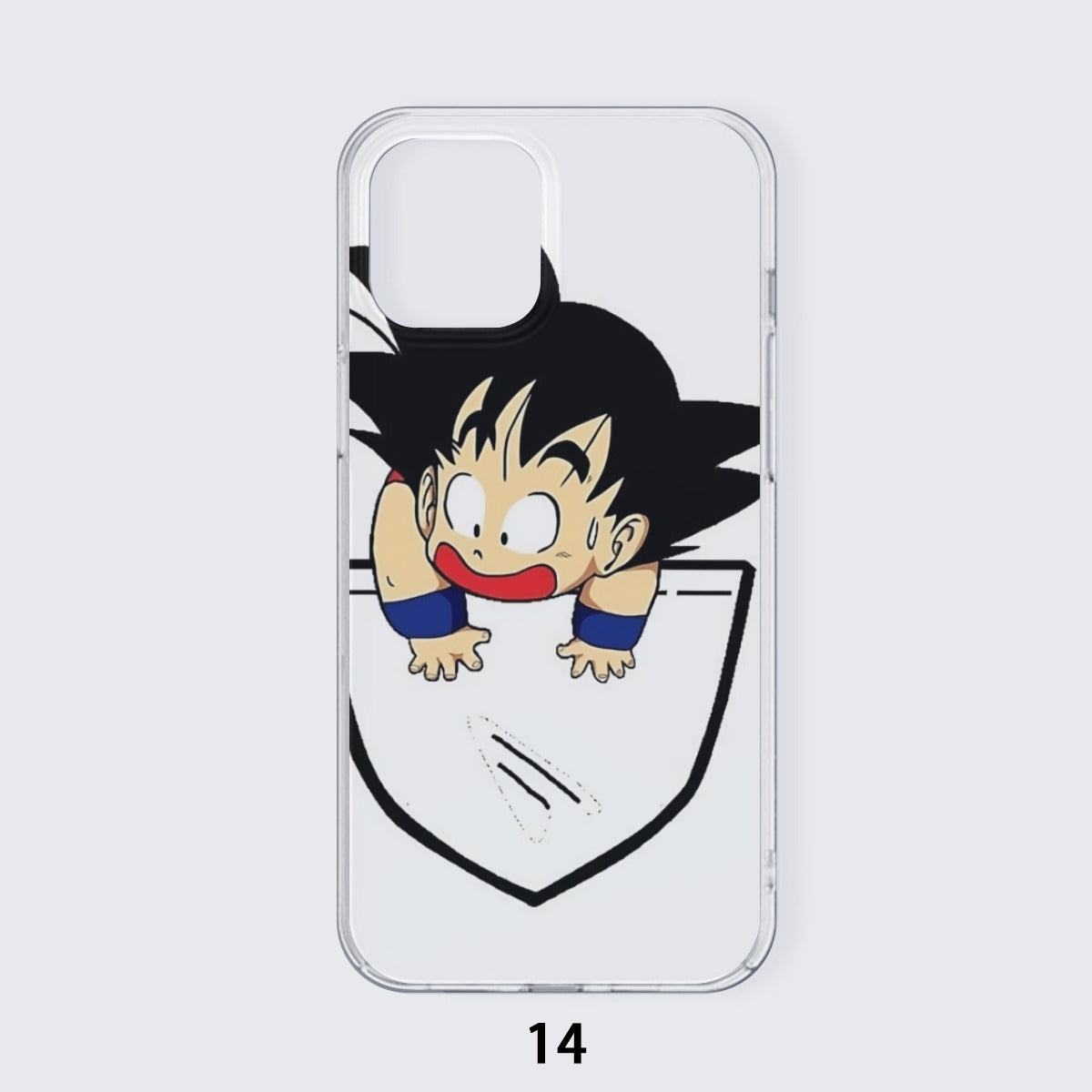 Smiling Goku On Pocket Of Dragon Ball Z Iphone 14 Case DBZ Store