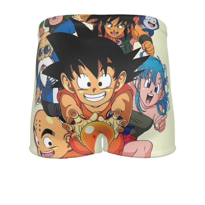 DBZ Kid Goku Master Roshi Bulma Krillin Chasing Dragon Ball Funny Men's Boxer Briefs