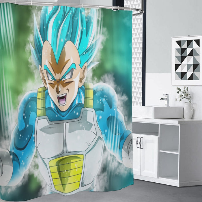 Dragon Ball Super Blue Vegeta Super Saiyan God Cool  Shower Curtain