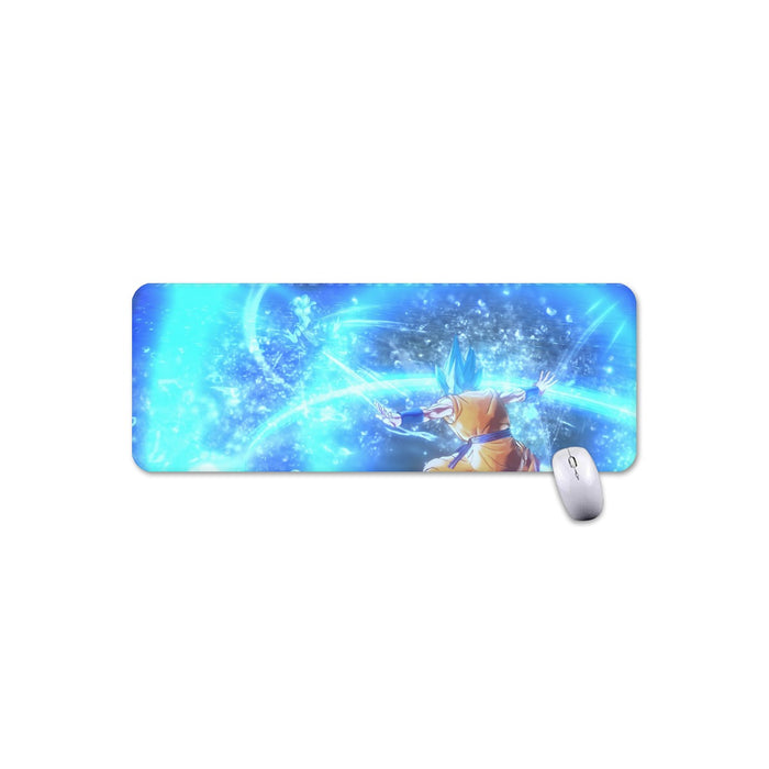 DBZ Goku SSGSS Saiyan God Blue Aura Blasting Streetwear Mouse Pad