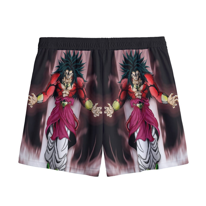 Dragon Ball Z Legendary Super Saiyan Broly 4 Dope Aura Mesh Shorts