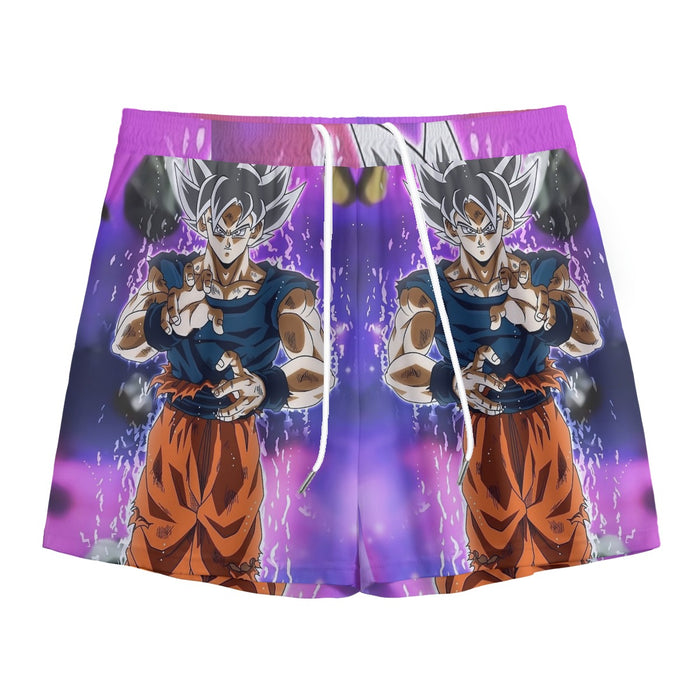 Dragon Ball Z Goku Ultra Instinct Form White Hair Mesh Shorts