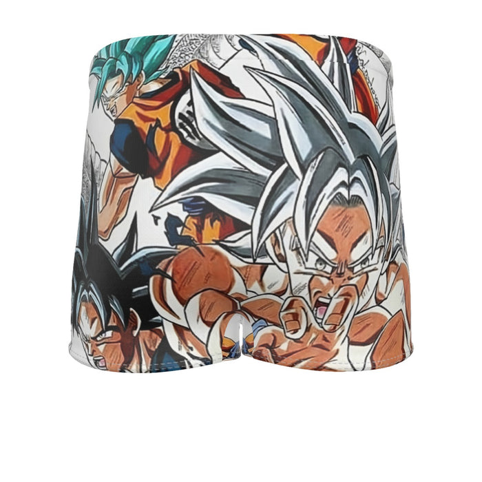 DBS Goku SSJ Transformations White God Blue Red Kaioken Ultra Instinct Men's Boxer Briefs