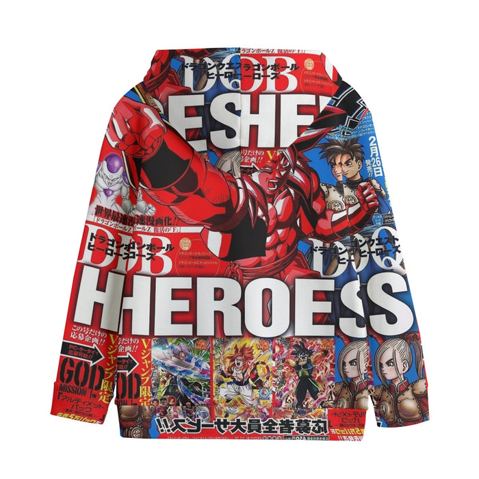 Japan Magazine Full Cover Gogeta Heroe SSJ4 Stylish 3D Kids' Hoodie