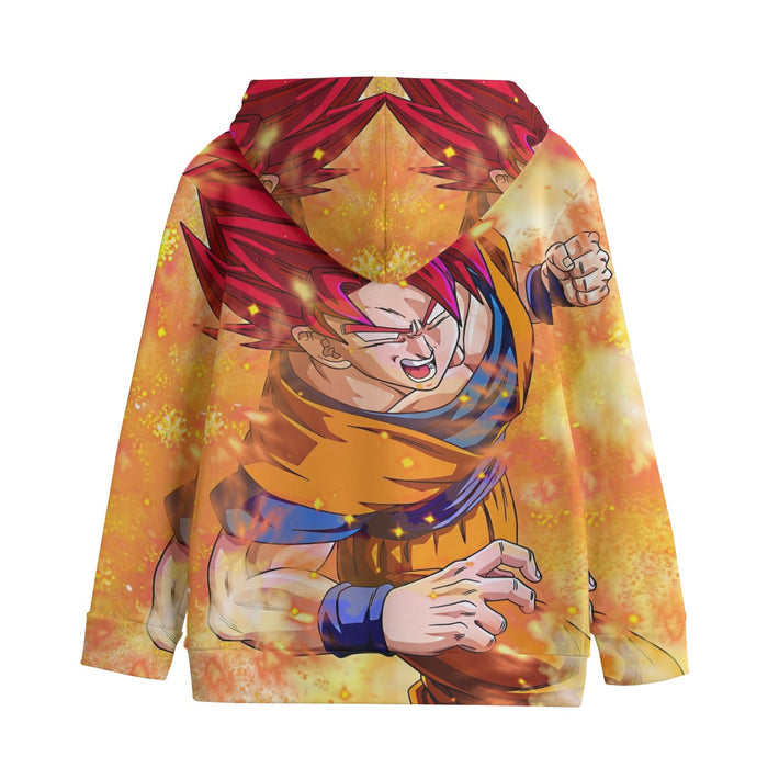 Dragon Ball Super Goku Rage Red Ultra Instinct Dope Kids Hoodie