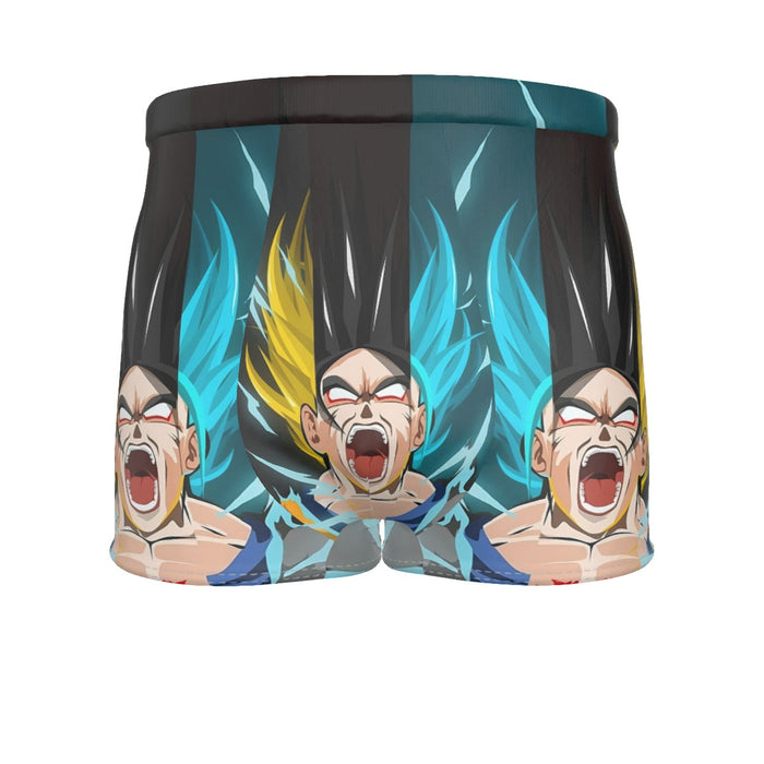 Dragon Ball Goku Super Saiyan Triple Blue God SSGSS Hand Drawing Style Men's Boxer Briefs