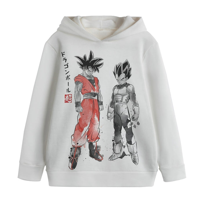 Watercolor Goku And Vegeta Posing Dragon Ball Z Kids' Hoodie