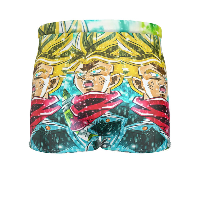 DBZ Trunks Super Saiyan Powerful Battle Ultimate Transformation Design Men's Boxer Briefs