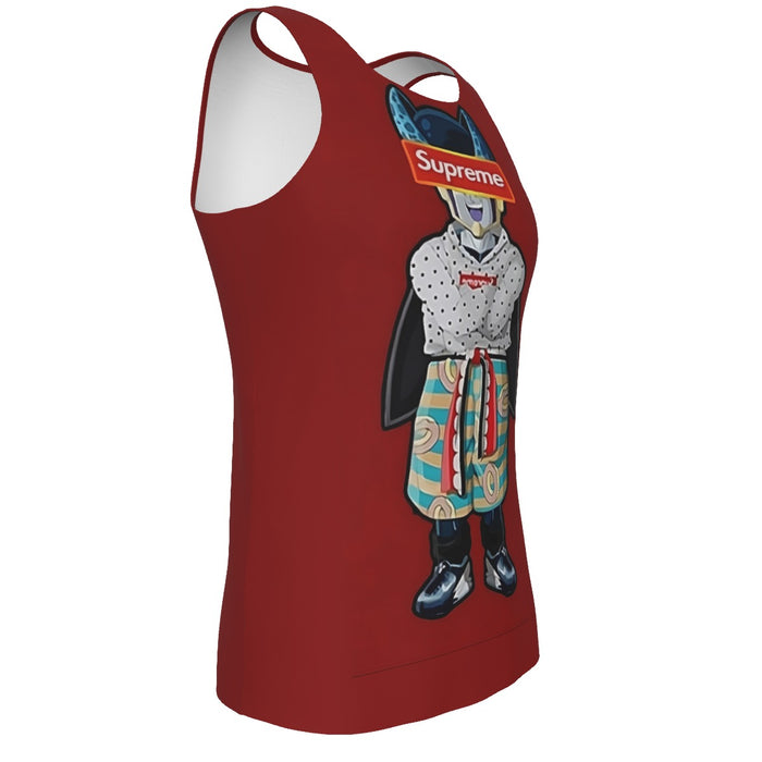 Supreme Villain Perfect Cell Red Simple Streetwear Tank Top