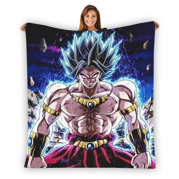 DBZ Legendary Super Saiyan Broly With Black Hair Blanket