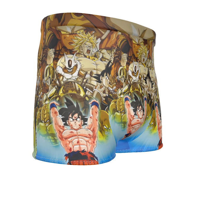 DBZ Goku Spirit Bomb Destroy Villains Cooler Broly Namek Golden Men's Boxer Briefs