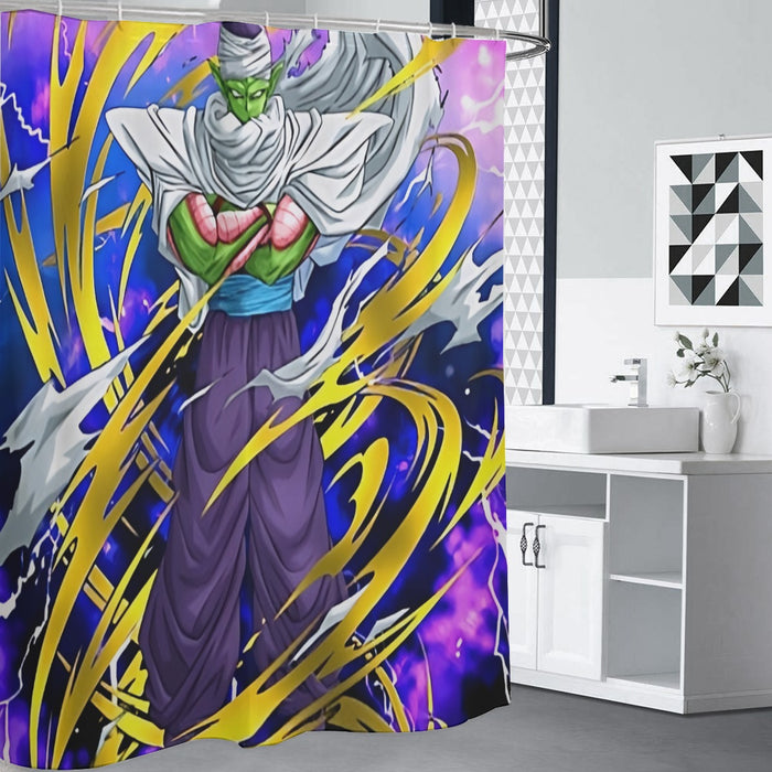 Dragon Ball Angry Piccolo Waiting Fight Aura Yellow Fashion Shower Curtain