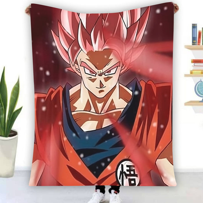 Dragon Ball Son Goku Super Saiyan Rose Portrait Cool Blanket