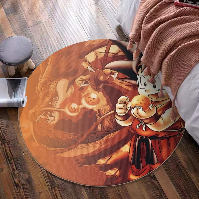 Kid Goku Dragon Ball Round Mat