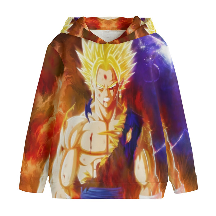 Dragon Ball Z Vegito Super Saiyan Angry Bruised Dope Kids' Hoodie