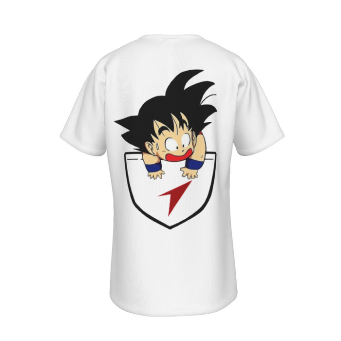 Dragon Ball Kid Goku Coming Out Of Pocket T-Shirt