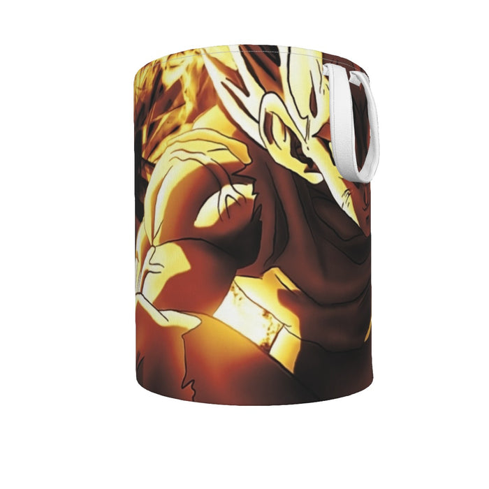 Dragon Ball Z Dope Majin Vegeta Grin Yellow Aura Laundry Basket