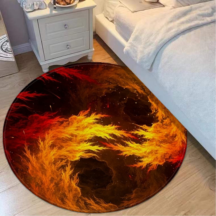 Dragon Ball Z Super Saiyan Orange Aura Dope Streetwear Round Mat