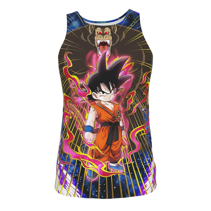 Great Ape Monkey Kid Goku Galaxy High-Quality Battle 3D Tank Top