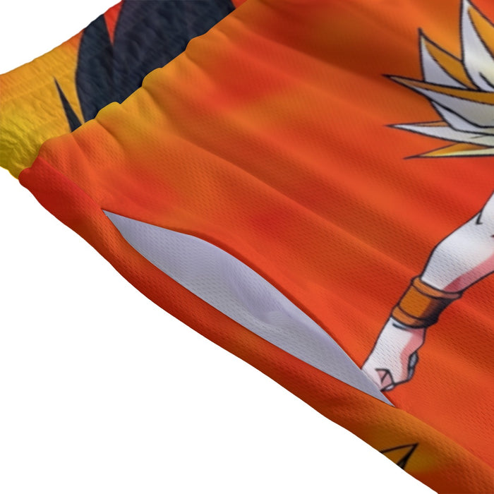 Dragon Ball Goku Super Saiyan 3 Vegeta Gohan Trending Design Mesh Shorts